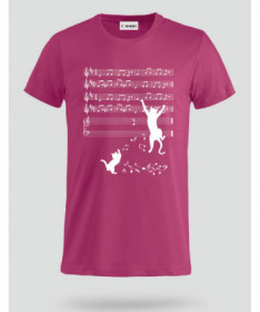 Cat and note T-shirt Basic Uomo