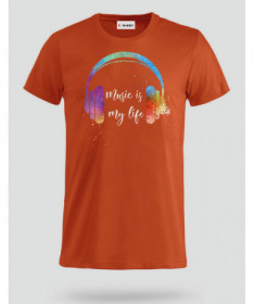 Music is my life T-shirt Basic Uomo