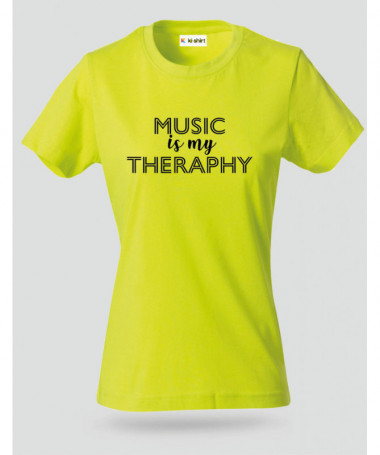 Music is my therapy T-shirt Basic Donna