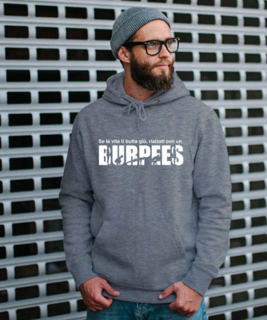 BURPEES Felpa Premium con cappuccio Uomo