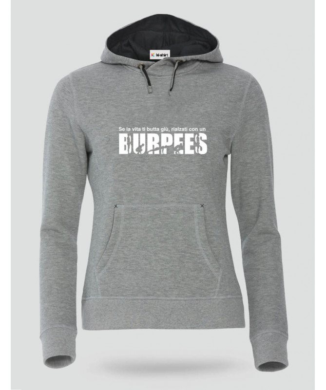 BURPEES Felpa Premium con cappuccio Donna