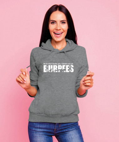 BURPEES Felpa Premium con cappuccio Donna