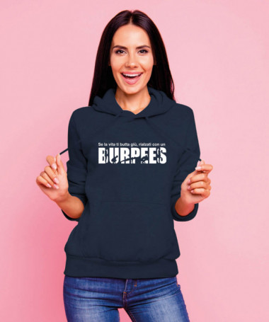 BURPEES Felpa Premium con cappuccio Donna