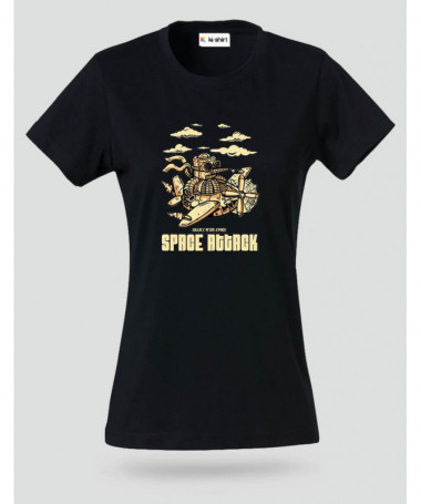 Space attack T-shirt Basic Donna