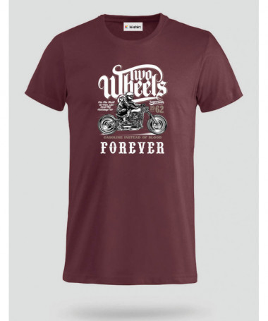 Two wheels forever T-shirt Basic Uomo