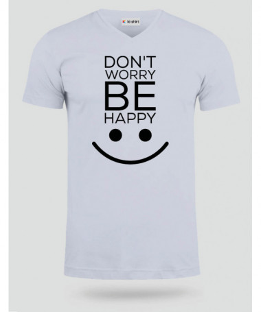 Dont worry be happy  T-shirt Scollo V