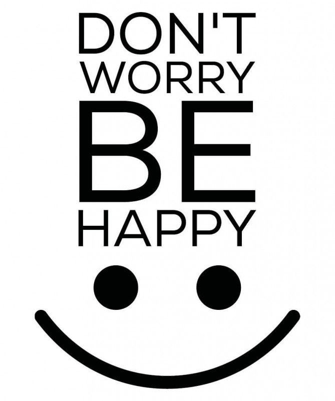 Dont worry be happy  T-shirt Scollo V